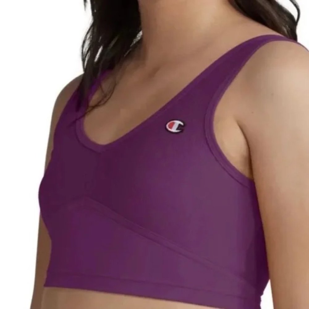 Champion Sports Bra Ribbed V-Neck NWT